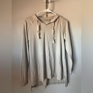 LOGO Lounge Hooded Cream Tunic